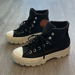 Black platform converse